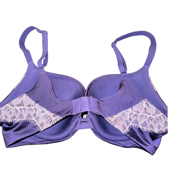 Victorias Secret Purple Satin Push Up Bra Size 34B - Picture 3 of 8